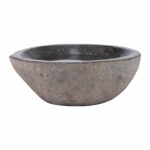 Divero Vogelbad Naturstein grau 23,5x9cm – Massives Vogeltränke für Garten & Terrasse