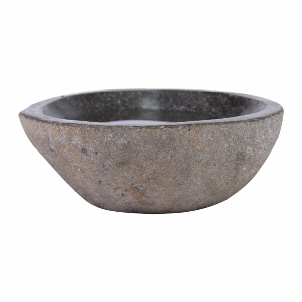 Divero Vogelbad Naturstein grau 23,5x9cm – Massives Vogeltränke für Garten & Terrasse