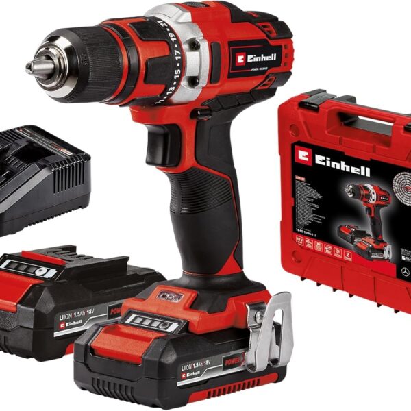 Einhell TE-CD 18/40 Li Akku-Bohrschrauber – 18 V mit 2x1,5 Ah PXC Akkus & Ladegerät
