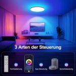 ToyGlee 36W LED Deckenleuchte Ø30cm Dimmbar – Smart RGBIC mit Alexa & Google Assistant – Bild 4