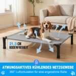 Niubya Erhöhtes Hundebett 107x77 cm – Outdoor Hundeliege für grosse Hunde bis 32 kg – Bild 2