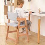 Ezebaby Hochstuhl aus Buchenholz – Höhenverstellbar, stabil bis 90 kg für Kinder & Erwachsene – Bild 6