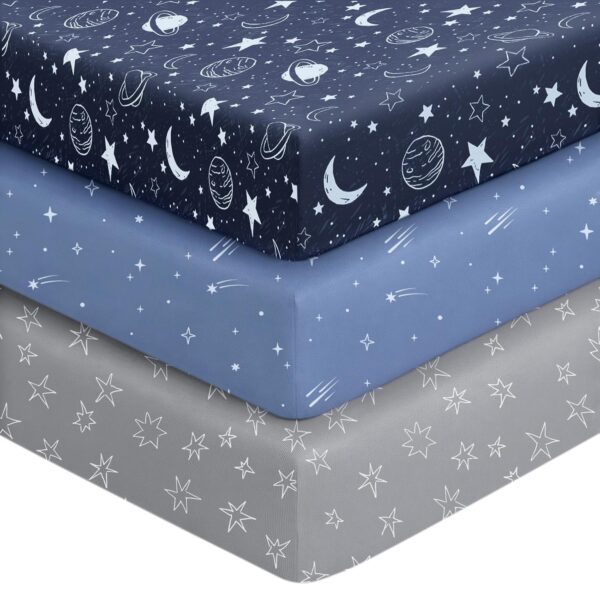 Unnivoll Baby Spannbettlaken 70x140 cm – 3er Pack Mikrofaser für Kinderbetten