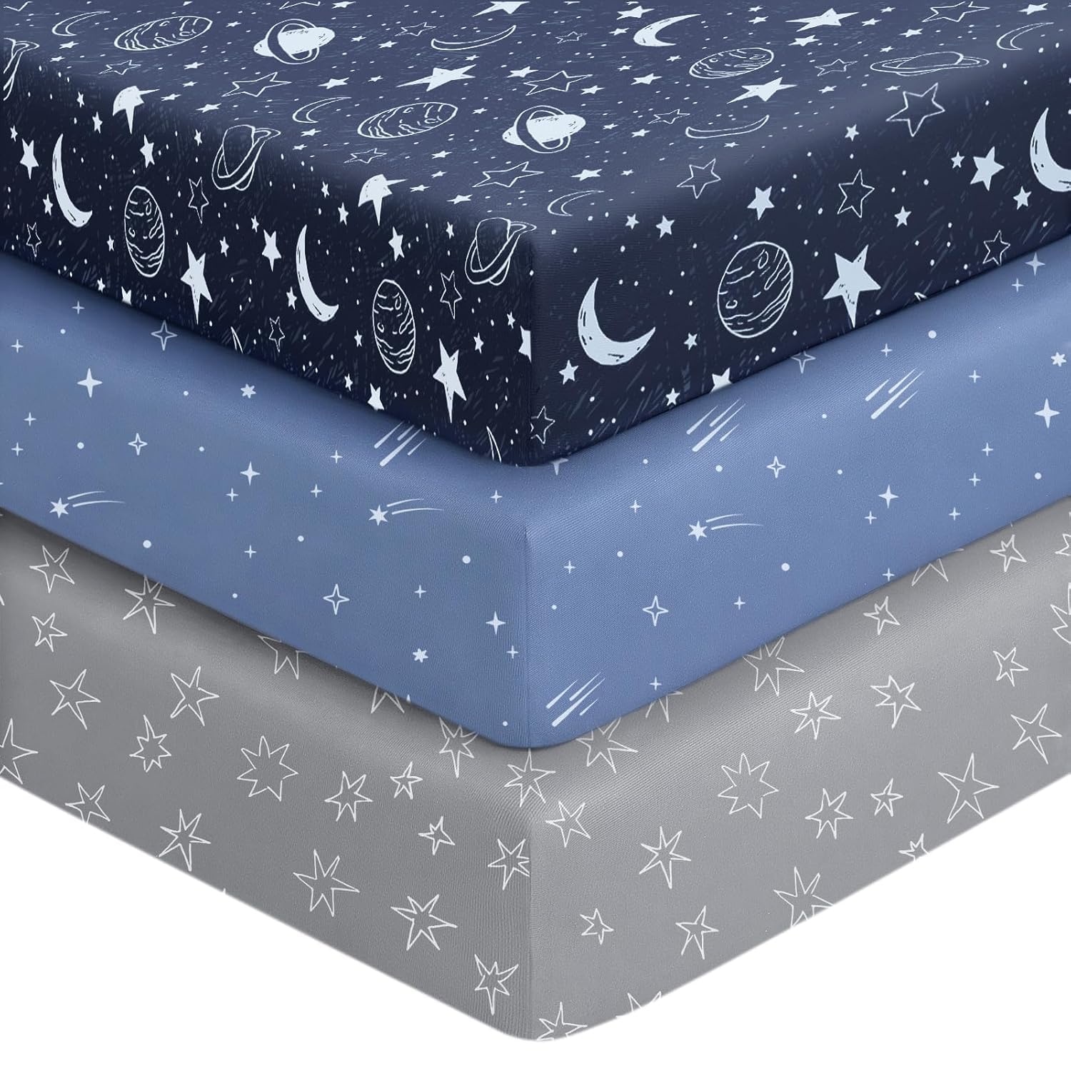 Unnivoll Baby Spannbettlaken 70x140 cm – 3er Pack Mikrofaser für Kinderbetten
