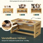 CANIMO Hundenapf erhöht – Ergonomische Futterstation mit Edelstahlnäpfen für Hunde bis 25 kg – Bild 7