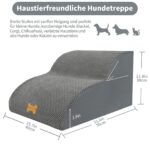 Nepfaivy Hundetreppe 2 Stufen 30cm – Gelenkschonend für kleine Hunde & Senioren – Bild 2