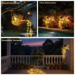 GuKKK Solar Gießkanne Lichterkette – Romantische Gartendeko mit LED Glaskugel & Schäferhaken – Bild 8