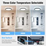 LEZOE LED Deckenleuchte Ø26cm mit Radar Bewegungsmelder IP65 – 4500lm Feuchtraumlampe – Bild 4