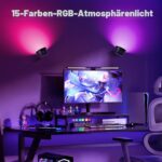 Euakee Wandleuchte 2er Set RGB mit Magnethalterung – Kabellose Akku-Wandlampe mit Fernbedienung – Bild 5