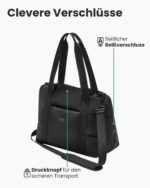 LARKSON Hundetragetasche Frida Schwarz – 2-in-1 Transporttasche für Hunde bis 10 kg – Bild 6