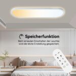 Goodjoo LED-Deckenleuchte 24W 3100LM dimmbar – Oval 60x20cm mit Fernbedienung – Bild 4