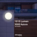 Oktaplex Plato Außenleuchte mit Bewegungsmelder 3000K – IP65 LED Wandlampe anthrazit – Bild 5