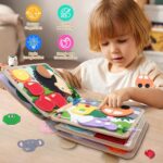 Poudya Quiet Book ab 1 Jahr – Montessori Lernspielzeug mit Feinmotorik & Farben – Bild 7