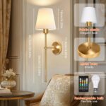 Ketom 2er Set Akku-Wandleuchte Gold – LED Dimmbar mit Fernbedienung & RGB – Bild 6