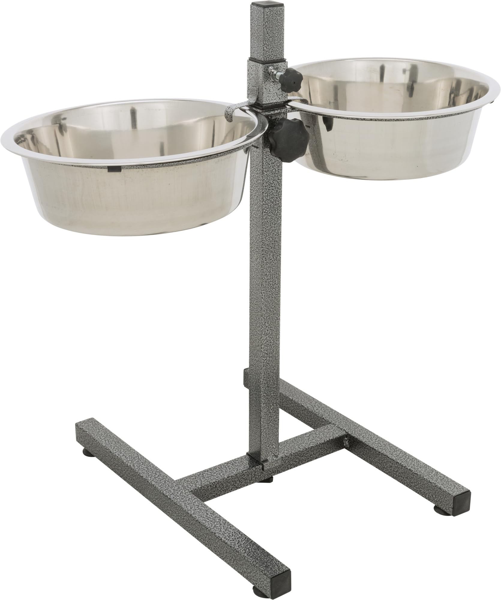 TRIXIE Hundebar höhenverstellbar mit 2 Edelstahlnäpfen – ergonomische Fütterungsstation für Hunde
