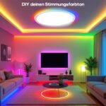 JVURICE LED Deckenleuchte Rund Dimmbar mit Fernbedienung – 3000K-6500K & RGB für alle Räume – Bild 5