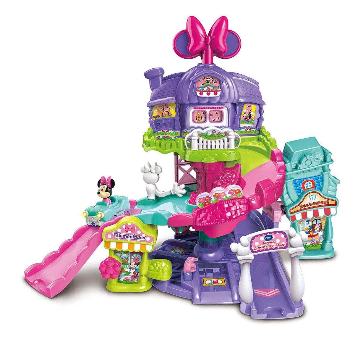 VTech TUT TUT Baby Flitzer – Minnies Einkaufswagen mit Spielset für Kleinkinder