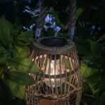 Pearlstar Rattan-Solarlaterne 27 cm – Hängende Gartendeko mit Automatik für Aussen – Bild 6