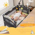 COSTWAY 4-in-1 Reisebett klappbar – Beistellbett, Wickeltisch & Laufstall für 0–36 Monate – Bild 9
