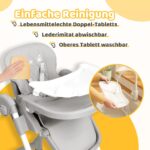 Bonnlo Baby Hochstuhl 7-fach höhenverstellbar – Sicherer Kinderhochstuhl ab 6 Monaten – Bild 5