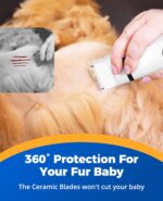 oneisall 4in1 Hundeschermaschine Kabellos – Schermaschine, Pfotentrimmer & Krallenschleifer – Bild 6