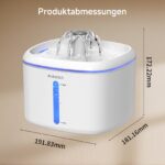 AIAUON Katzenbrunnen 2,5L mit 2 Filtern – Ultraleise Pumpe & LED-Wasserstandsfenster – Bild 8