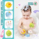 CUTE STONE Baby Badespielzeug-Set – Interaktive Wasserrutsche & Fischernetz für Kleinkinder – Bild 5