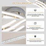 Dorlink LED-Deckenleuchte Ø52cm, 18W 1620LM – Modernes Wellendesign für Schlafzimmer & Wohnzimmer – Bild 3