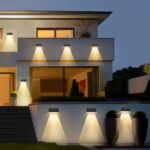 CBJKTX Solar-Wandleuchte 4er-Set mit 3000K Warmweiss – Intelligente Aussenbeleuchtung für Garten & Zaun – Bild 2