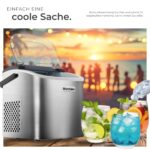tectake® Eiswürfelmaschine Arctic – 12 kg/24h, 2 Grössen, Selbstreinigung für Zuhause – Bild 8