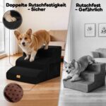 Thihome Haustiertreppe 3 Stufen – Gelenkschonende Hundetreppe für Sofa & Bett bis 22,7 kg – Bild 6