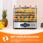 Aigostar Crispy Dörrautomat 240W mit Temperaturregler – Profi-Dehydrator für Obst, Fleisch & Gemüse – Bild 8