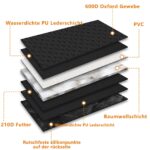 Alfheim Kofferraum Schutzmatte Hund 180x102cm – Wasserdicht mit Seitenschutz für SUV – Bild 3