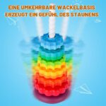NiToy Stapelturm 41 cm mit Drehfunktion – Regenbogen-Stapelringe für Kinder – Bild 5