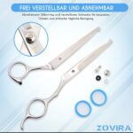 ZOVIRA Profi-Hundeschere 6,5" gebogen – Präzisions-Fellschere für Hundefrisöre – Bild 4