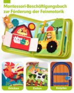hahaland Montessori Quiet Book Bauernhof – 20 Lernaktivitäten für Babys ab 1 Jahr – Bild 6