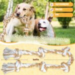 110 cm Hundeseilspielzeug mit 6 Knoten – Robustes Kauspielzeug für aggressive Kauer – Bild 2