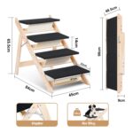 Vigevee Hundetreppe 2-in-1 Hunderampe – 4-stufig, klappbar, bis 80 kg Tragfähigkeit – Bild 5
