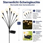 DooYard Solar Glühwürmchen Gartenleuchten 4er-Set – Schwingende Außendeko mit Warmweisslicht – Bild 2