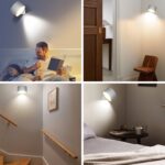 Anmossi LED Wandleuchte kabellos mit Akku – 360° drehbar, Touch Control, 3 Helligkeitsstufen – Bild 7