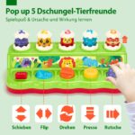 hahaland Pop-Up Spielzeug ab 1 Jahr mit Musik & Licht – Motorikspielzeug für Babys – Bild 3
