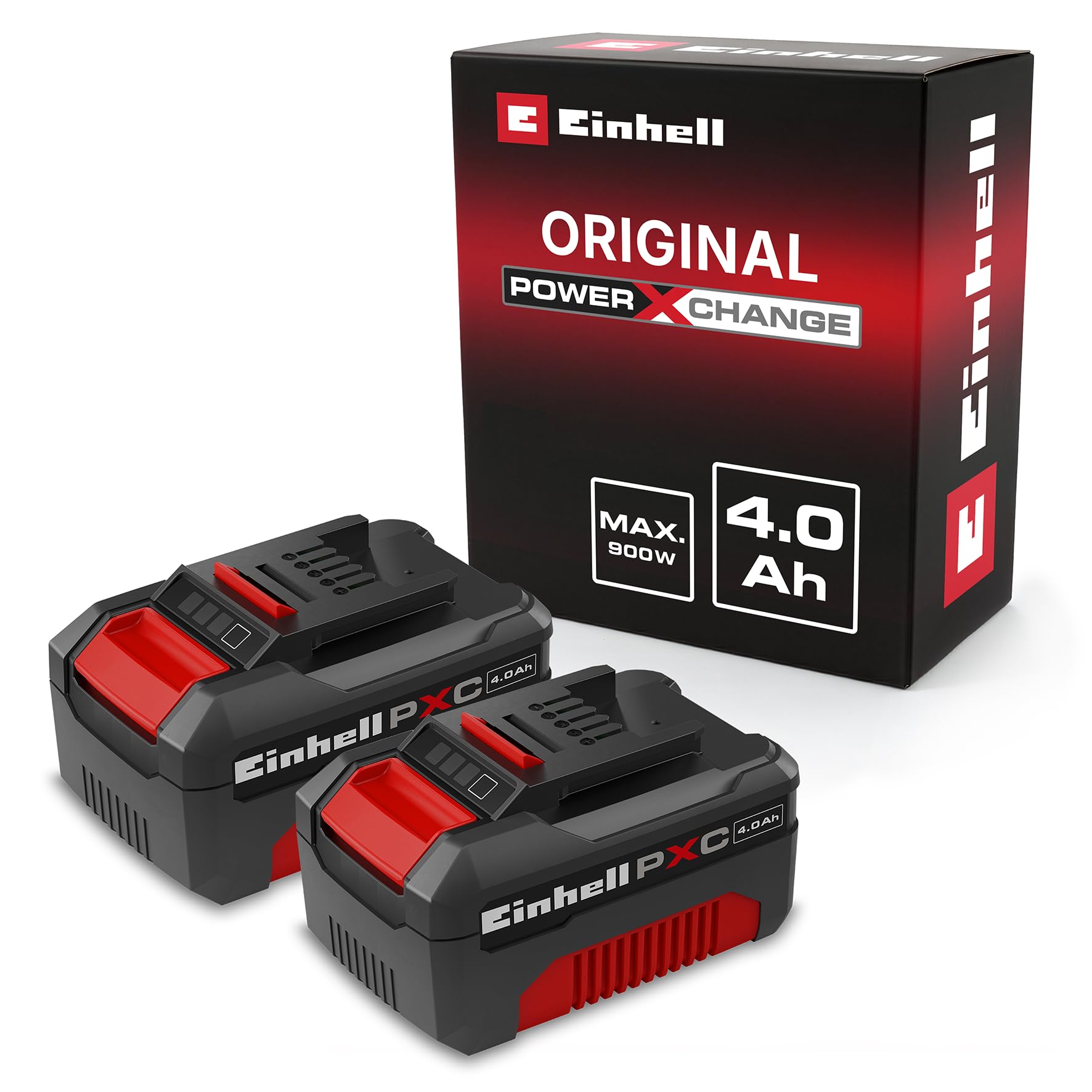 Einhell PXC 18 V 4,0 Ah Akku-Twinpack – 2 Li-Ion Akkus für Power X-Change Geräte