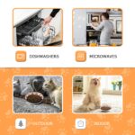 6er Katzen-Napfset Keramik mit Boho-Muster – Flacher Futternapf für Nass- & Trockenfutter – Bild 6