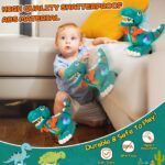 Thedttoy Krabbelnder Dinosaurier mit Musik & LED-Licht – Motorik-Spielzeug für Babys – Bild 5