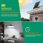 Aigostar Solar-Hängeleuchte 8m Kabel mit Fernbedienung – 6000 mAh IP65 Gartenleuchte – Bild 3