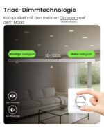 ALUSSO LED Einbaustrahler 68mm 12er Set – Dimmbar & 3 Farbtemperaturen für Badezimmer – Bild 4