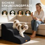 Zvonema Hundetreppe 3 Stufen 60x40x40cm – Wasserdichte Haustierrampe für kleine Hunde & Katzen – Bild 3