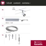 Paulmann Wire System TubeLED 5x4W – LED Seilleuchte Deckenleuchte Chrom matt – Bild 2