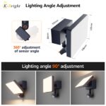 K-Bright Aussenwandleuchte mit Bewegungsmelder 24W – IP65 Aluminium Gartenleuchte Anthrazit – Bild 2