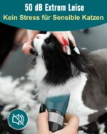 oneisall Katzenschermaschine Leise mit 5 Geschwindigkeiten – Profi Haarschneider für Langhaarkatzen – Bild 4